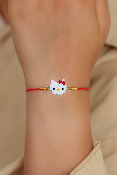 Kübüşün Atölyesi Ka-021 Miyuki Bileklik - Karakter Serisi - Hello Kitty
