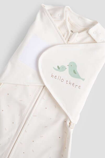 Little Gusto Organic Cotton Cape Twig Ecru Sleeping Bag 0-6 Months