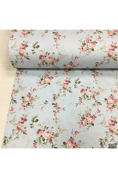 Renk Tekstil Rosella Patterned Poplin Fabric - Φόρεμα - Παπλωματοθήκη - Σεντόνι - Χόμπι