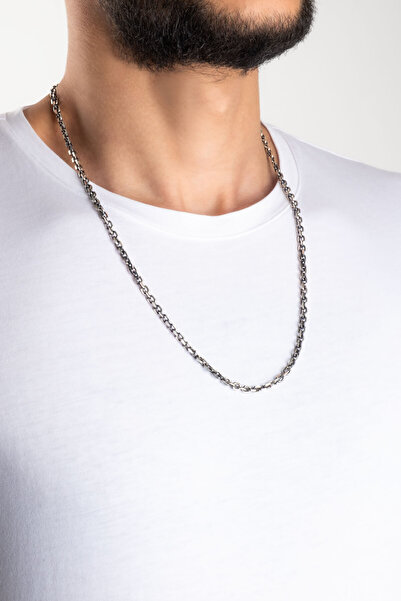 So CHIC... Lord 64 Cm Oksitli Gümüş Erkek Kolye