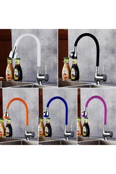 Irmak Purple Colored Flexible Silicone Faucet - Bendable Head, Kubar