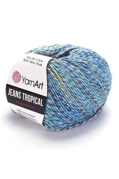 Yarnart Τζιν Tropical - Μαρμάρινο Χειροποίητο Πλεκτό Νήμα Ebruli-614