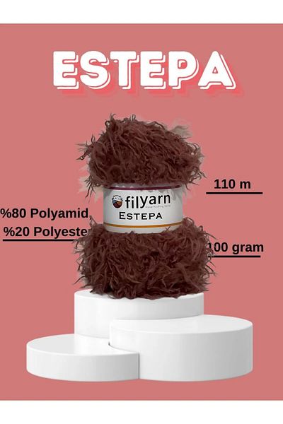 Filyarn Estepa Brown Knit Lanyard - Bearded, Fur, Furry and Soft Cat Lanyard