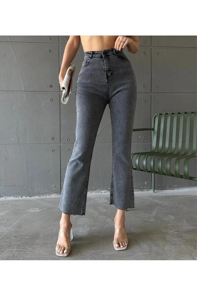 Asia ASİA  KAR YIKAMA PAÇA KESİK  YÜKSEK BEL YARIM İSPANYOL PAÇA  JEANS