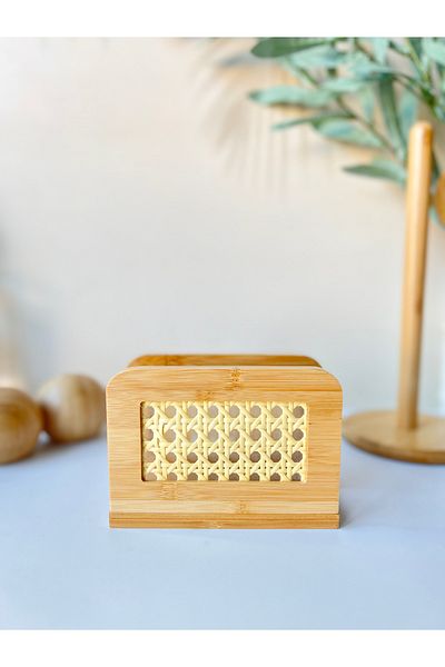 Mottogo Θήκη για χαρτοπετσέτα Bamboo Rattan