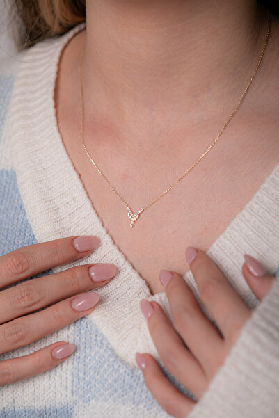 Kolyecik 14 Ayar Altın V Baget Kolye