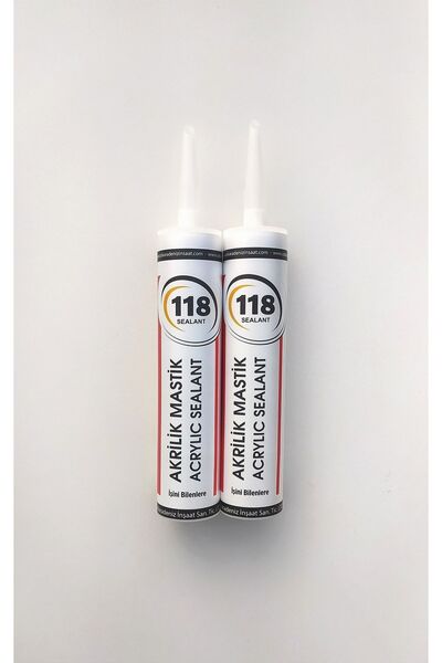 Glax Tools 2 Adet Beyaz Silikon Mastik / Çekomastik 2x480gr. + Silikon Tabancası