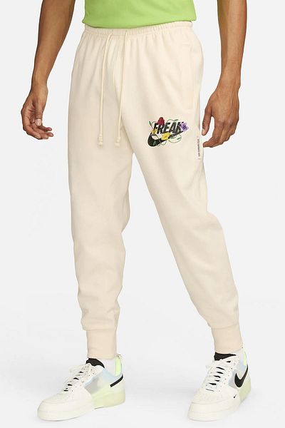 Nike Κρέμα ανδρικών αθλητικών παντελονιών Giannis Dri Fit Jogger