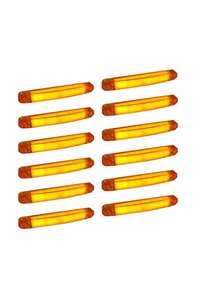 reyoto 12 Adet Neon Parmak Led Lamba Slim Model Turuncu 12-24 Volt