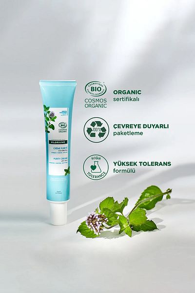 Klorane Purifying Face Care Cream with Mint Extract 40 ml