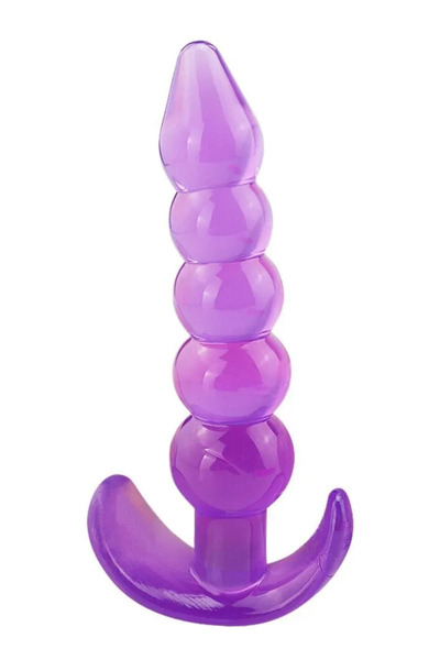 Anal Genişletici Boğumlu Yumuşak Esnek Jel Dokuda  Plug