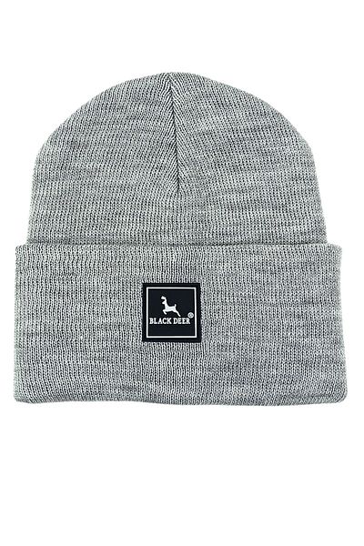 BLACK DEER Unisex Winter Beanie Hat - Soft Knitwear, Acrylic Beanie with Plain Logo