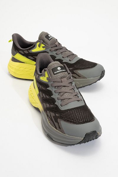 Hammer Jack Men's Sports Thick Sole Lace-Up Sneakers Hj 24817m Gray