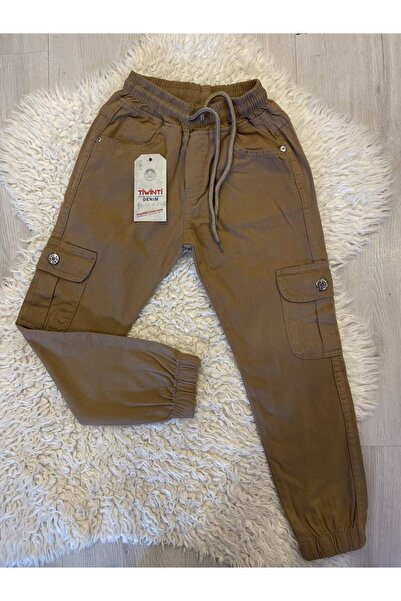 Linoş Kids Erkek Çocuk Denim Jogger Kargo Yan Cepli, Lastikli Bel Ve Paça, Yı...
