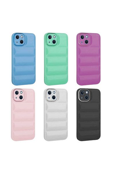 zore Zore Galya Case with Compatible Camera Protection Glossy Aihttg for iPhone 14 Plus-White