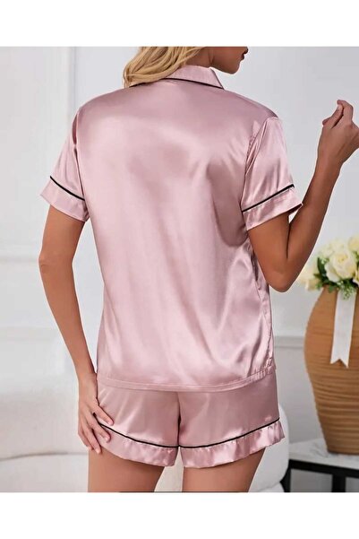 İthal Σετ Πυτζάμες Σατέν Σορτς