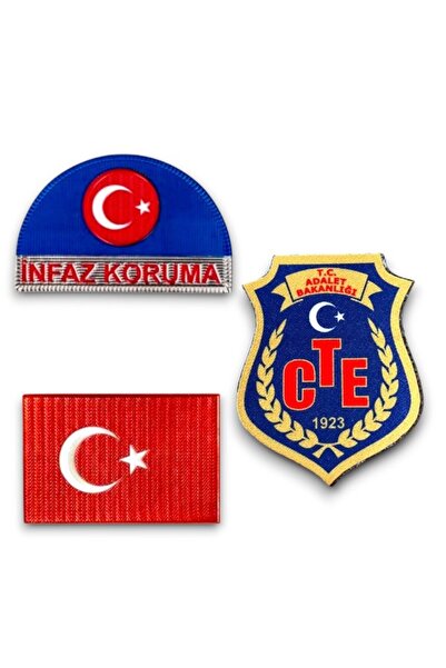 AskerVadisi İnfaz Koruma ( CTE ) 3 Lü Set Yeni Model PVC Arma Seti Cırtlı
