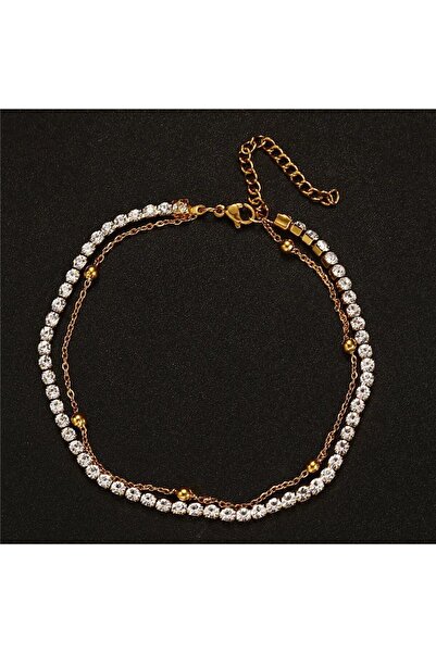 Genel Markalar Şıklığınızı Tamamlayacak Taşlı Kadın Halhal