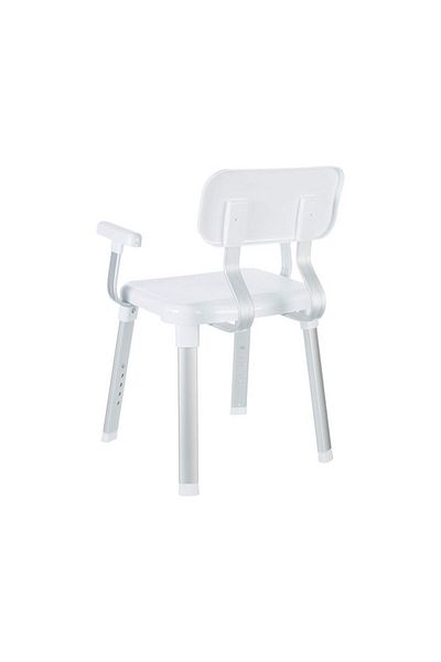 Prima Nova Non Slip Legs Bathroom Stool with Back and Arm Support