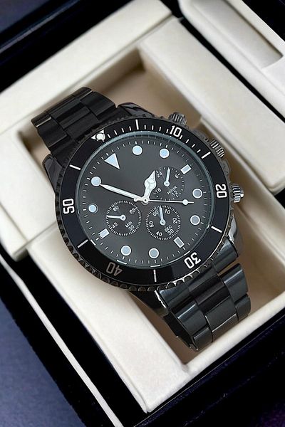 Güncel Vitrin Premium Edition Black Ipc Plated Men's Wrist Watch