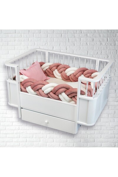 Mini Baby 6'lı Uyku Seti Örgü Korumalıklı Kadife Kumaş