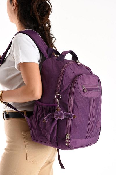 571 Collections Çanta Ultra Light Medium Size Backpack Multi-Pocket Purple (Model: 571-3P)