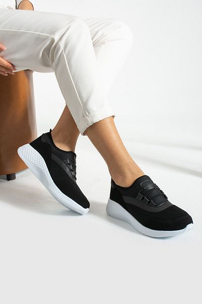 Lubrand Černobílé Anatomické Tenisky s flexibilní podrážkou nazouvací Tenisky pro volný čas