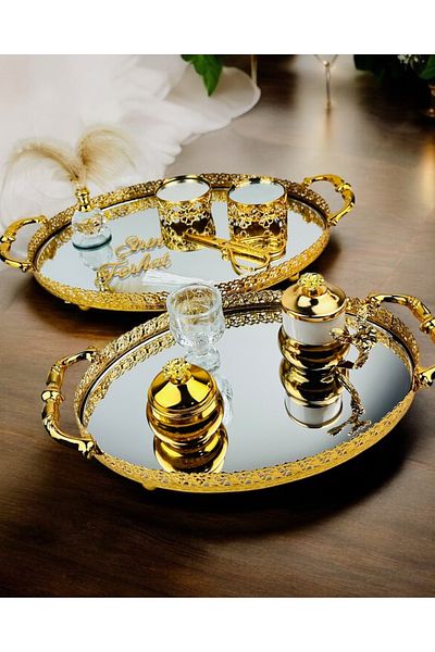 CyzHome Togetherness Engagement Coffee Tray and Promise Tray