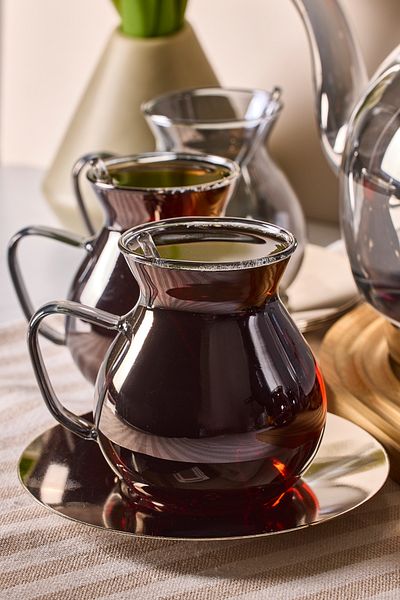 GUNES ZUCCACIYE طقم شاي بوروسيليكات فاخر مكون من 20 قطعة من Keyf-i Ala