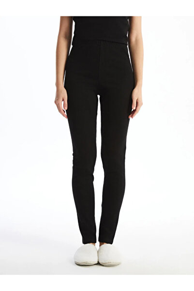 LC Waikiki LCW DREAM Siyah Kadın Beli Lastikli Düz İçlik Tayt