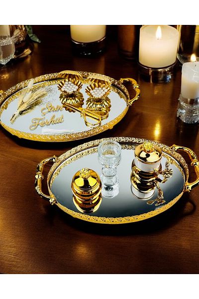 CyzHome Togetherness Engagement Coffee Tray and Promise Tray