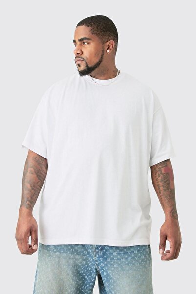 Agolady Λευκό μπλουζάκι Oversize μεγάλου μεγέθους