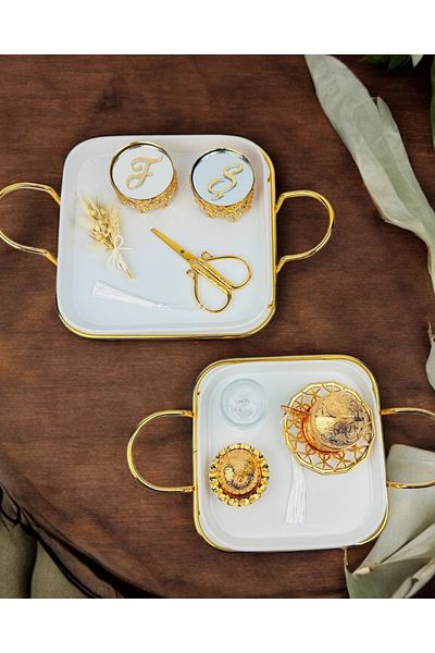 CyzHome Endless April Tray and Porcelain Engagement Coffee Tray