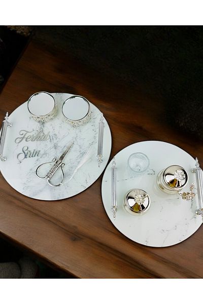 CyzHome Radiance Silver Engagement Tray