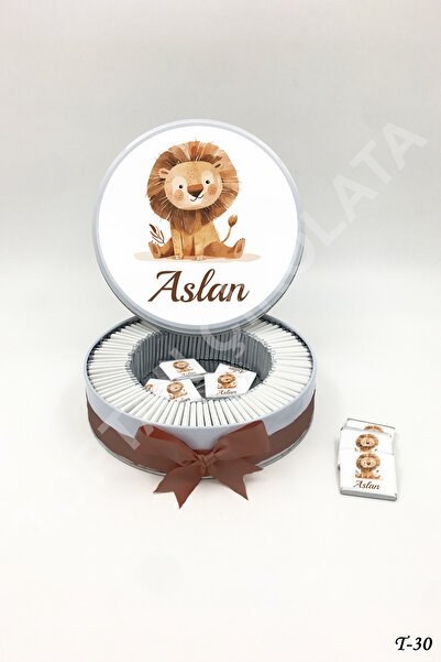 KAKAO AĞACI 100 Adet Aslanlı Erkek Bebek Çikolatası