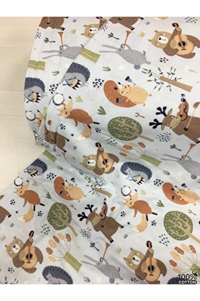 Renk Tekstil Müzikal Sevimli Orman Pazen Yumuşacık Metrelik Kumaş