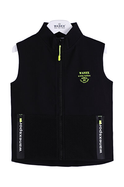 WANEX Erkek Çocuk Okul Kısa Kol Yelek - 13024 - Siyah