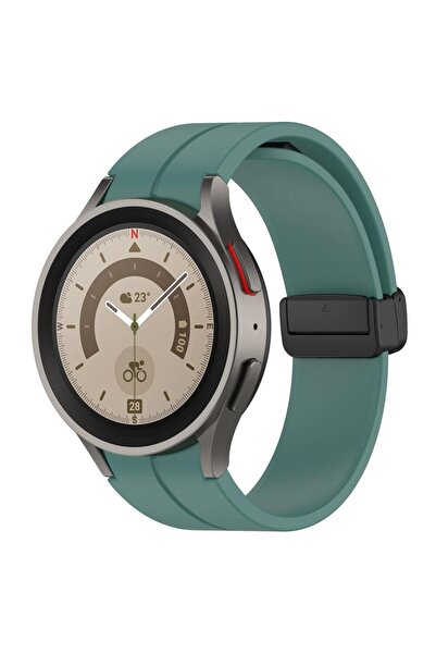 UnDePlus سوار ساعة سامسونج جالاكسي 4 5 6 7 FE مقاس 40 44 كلاسيك 42 43 46 47 ملم، سوار سيليكون قابل للتعديل مع مشبك مغناطيسي