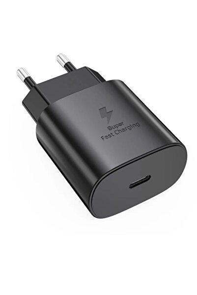 YK Design 25WAtt Type-C Siyah Şarj Seti Android ve iphone 15-16 Uyumlu YK-SR64