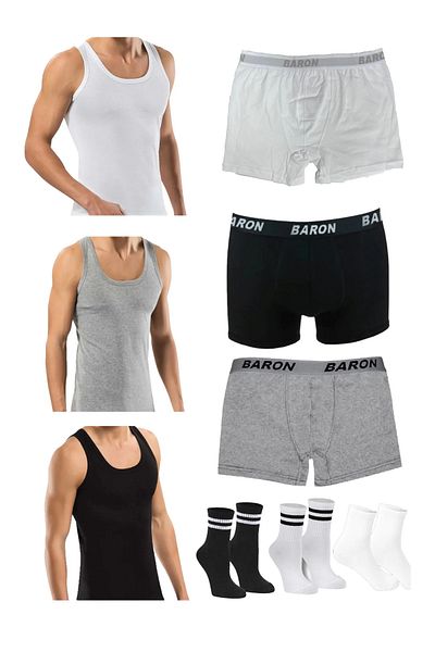 SİERNA Set of 9 Athlete Boxer Socks -Sr0001