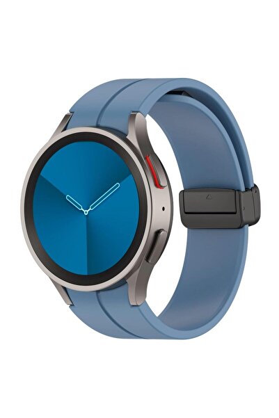 UnDePlus سوار ساعة سامسونج جالاكسي 4 5 6 7 FE مقاس 40 44 كلاسيك 42 43 46 47 ملم، سوار سيليكون قابل للتعديل مع مشبك مغناطيسي