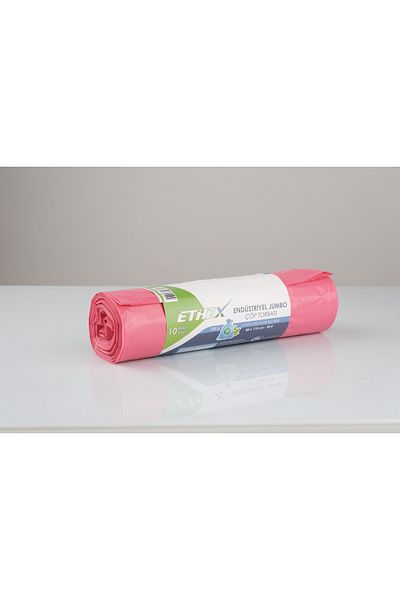 Ethex Industrial Jumbo Size Garbage Bag (20 Pieces 350Gr 80 X 110cm 90Lt Red 5 Rolls)