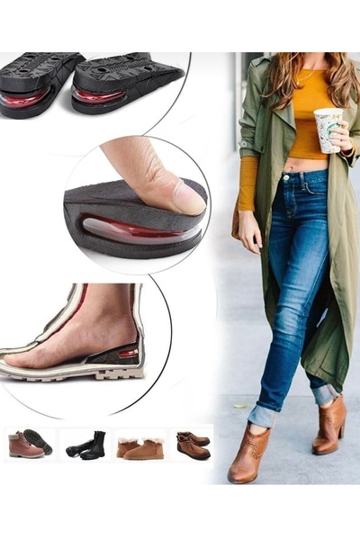 Genel Markalar Unisex Ortopedik 5 Cm Boy Uzatıcı Tabanlık Hava Yastıklı Spor ...