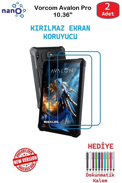 DUHALINE Vorcom Avalon Pro 10.36" İçin Nano Ekran Koruyucu 9h Esnek 2 ADET