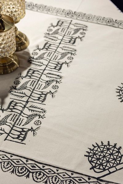 RH Rosehan Hitite Patterned Ethnic Tablecloth