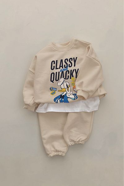 ADABEBEK New Season Classy Duck Printed 2-Piece Baby Set 23240