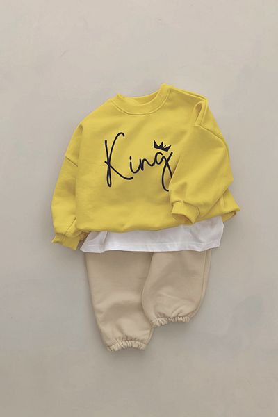ADABEBEK New Season King Crown Printed 2-Piece Baby Set 22572