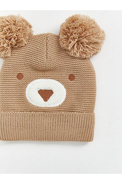 LC Waikiki Baby-Mütze für Jungen mit Teddybär-Motiv – W4LU05Z1