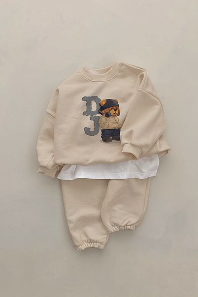 ADABEBEK New Season Dj Bear Printed 2-Piece Baby Set 11004