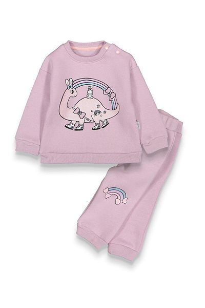 baby flamindo Baby Flami̇Ndo Di̇Nazor Printed 3 Drawstring ̇K Baby Set